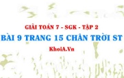 Bài 9 trang 15 Toán 7 Chân trời sáng tạo Tập 2